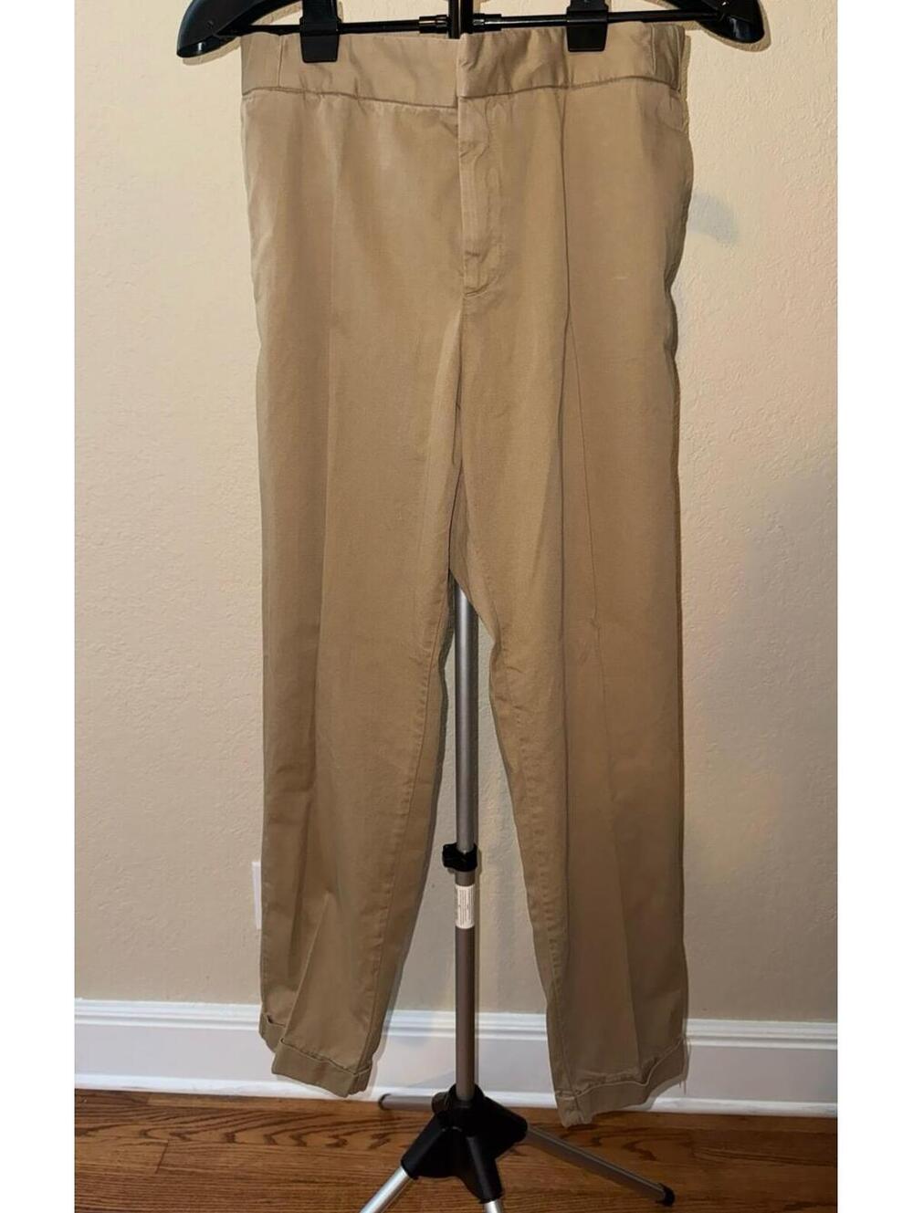 The Kooples Paris Tailored Jogger Pants Mens Size 50 Khaki Elastic Waist NWT